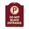 Signmission Do Not Block Entrance W/ No Parking Heavy-Gauge Aluminum Sign, 24" x 18", BU-1824-24162 A-DES-BU-1824-24162 - alternate 1